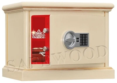 Сейф с отделкой деревом Safewood 35EL Flock Chrome